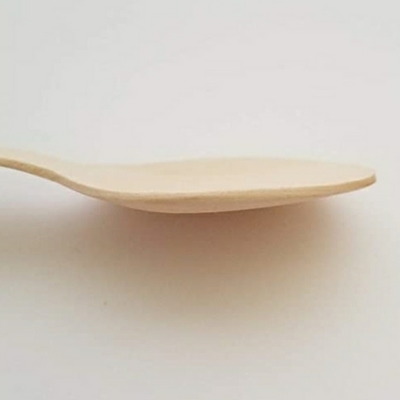 Disposable wooden spoons 6.3" tall party supplies (bulk buy available) - Picture 2 of 4